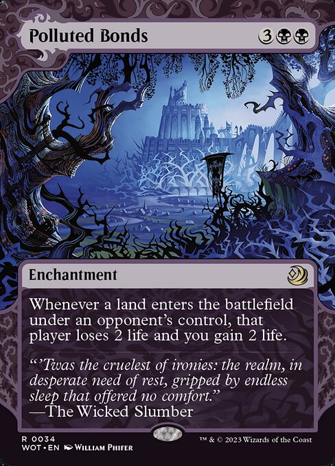 Polluted Bonds - Wilds of Eldraine: Enchanting Tales Rare Card