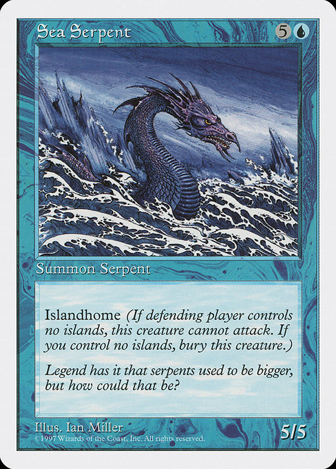 Sea Serpent - Fifth Edition Common Card