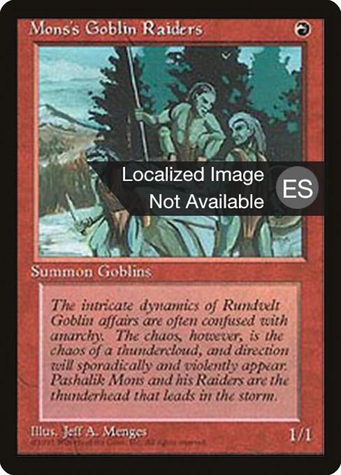 Mons's Goblin Raiders - Fourth Edition Foreign Black Border Common Card