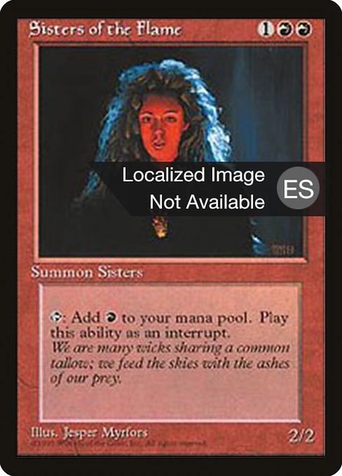 Sisters of the Flame - Fourth Edition Foreign Black Border Common Card