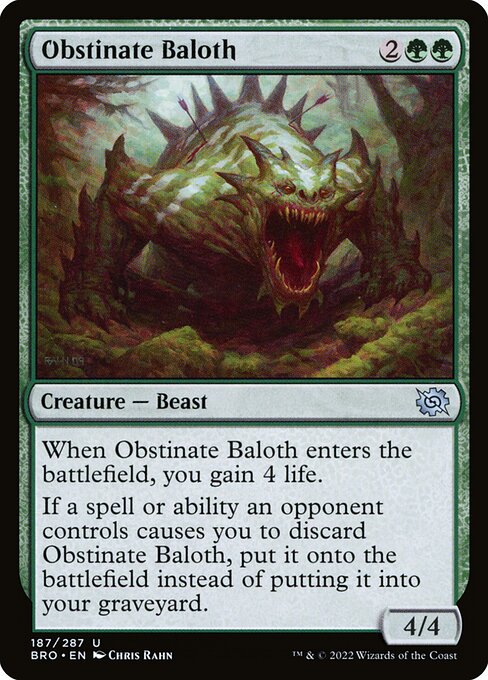 Obstinate Baloth - The Brothers' War Uncommon Card