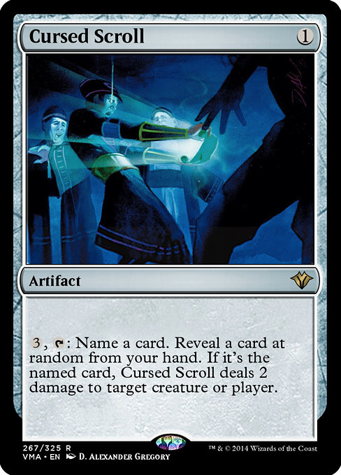 Cursed Scroll - Vintage Masters Rare Card