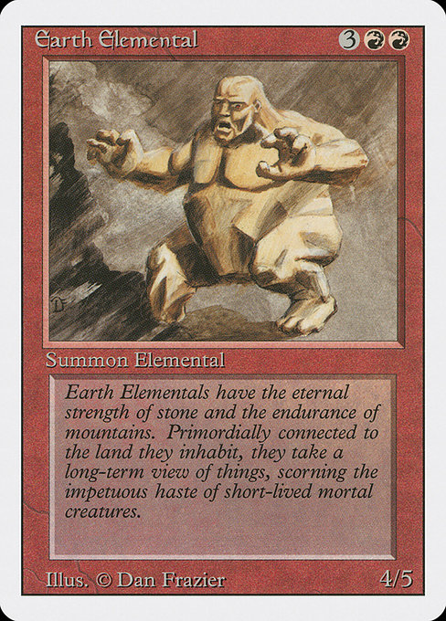 Earth Elemental - Revised Edition Uncommon Card