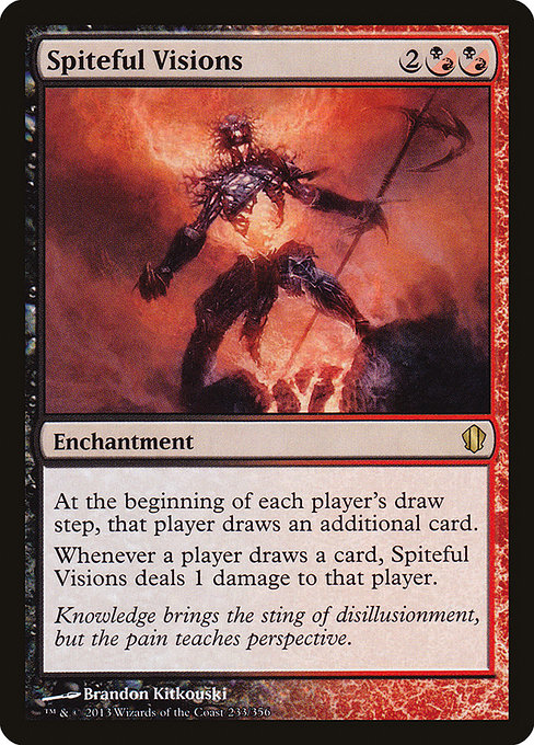 Spiteful Visions - Commander 2013 Rare Card