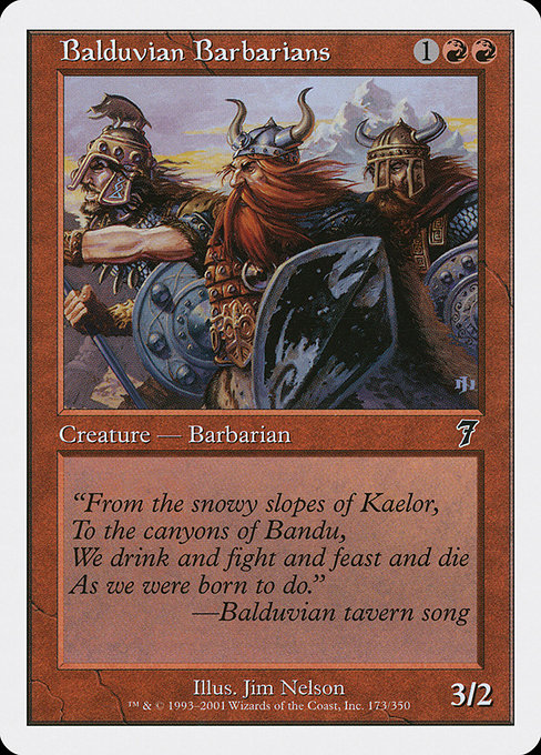 Balduvian Barbarians - Seventh Edition Common Card