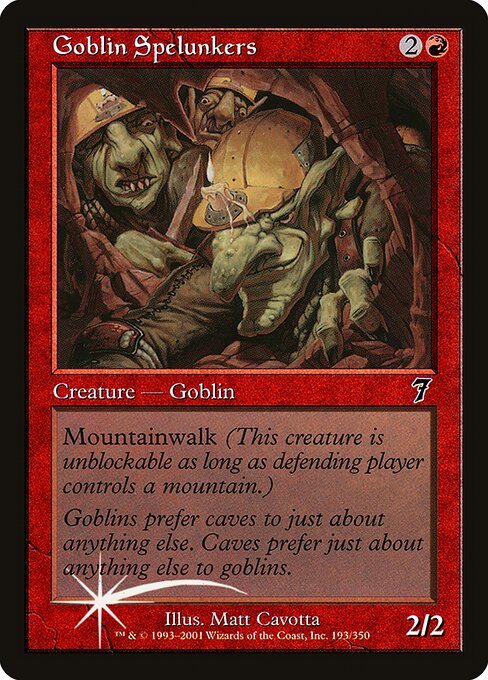 Goblin Spelunkers - Seventh Edition Common Card
