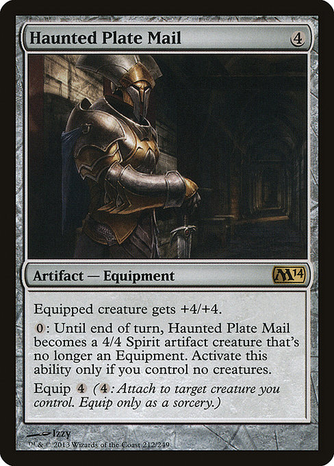 Haunted Plate Mail - Magic 2014 Rare Card