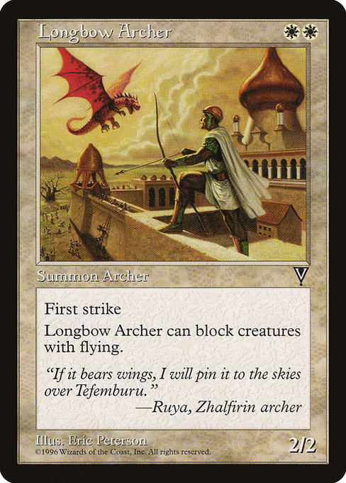 Longbow Archer - Visions Uncommon Card