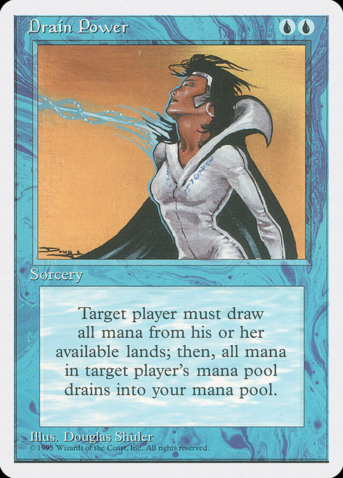 Drain Power - Fourth Edition Rare Card