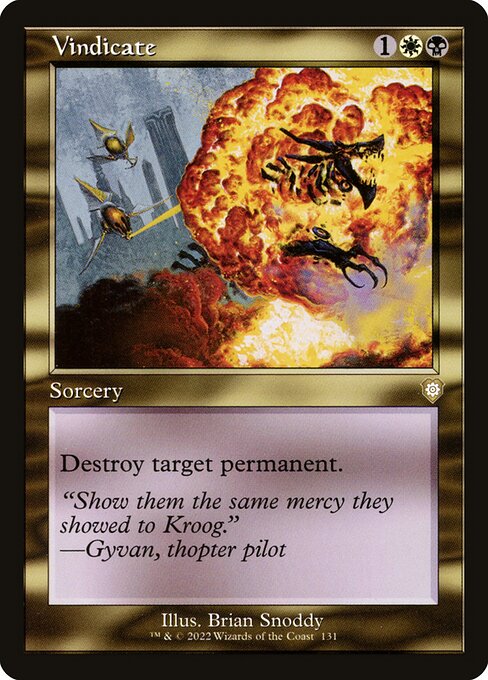 Vindicate - The Brothers' War Commander Rare Card