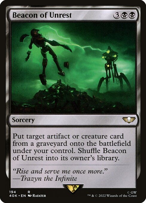 Beacon of Unrest - Warhammer 40,000 Commander Rare Card