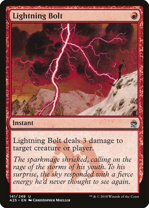 Lightning Bolt - Masters 25 Uncommon Card