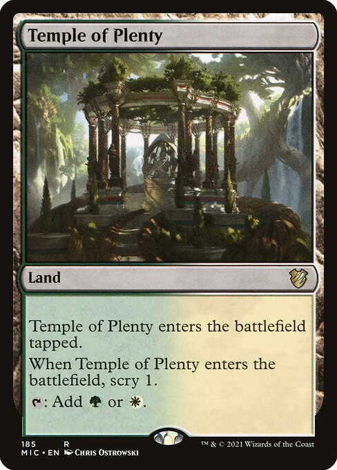 Temple of Plenty - Midnight Hunt Commander Rare Card