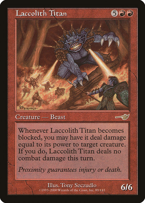Laccolith Titan - Nemesis Rare Card