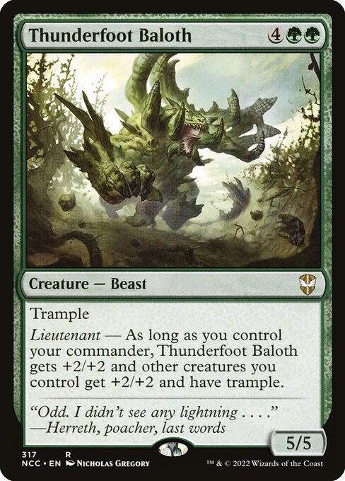 Thunderfoot Baloth - New Capenna Commander Rare Card