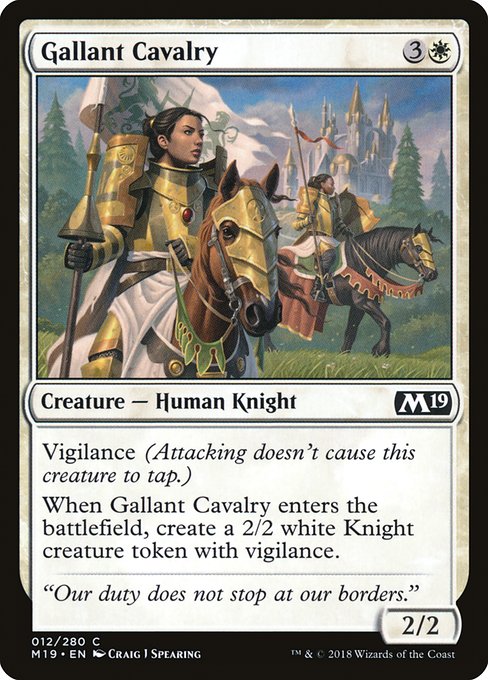 Gallant Cavalry - Core Set 2019 Common Card