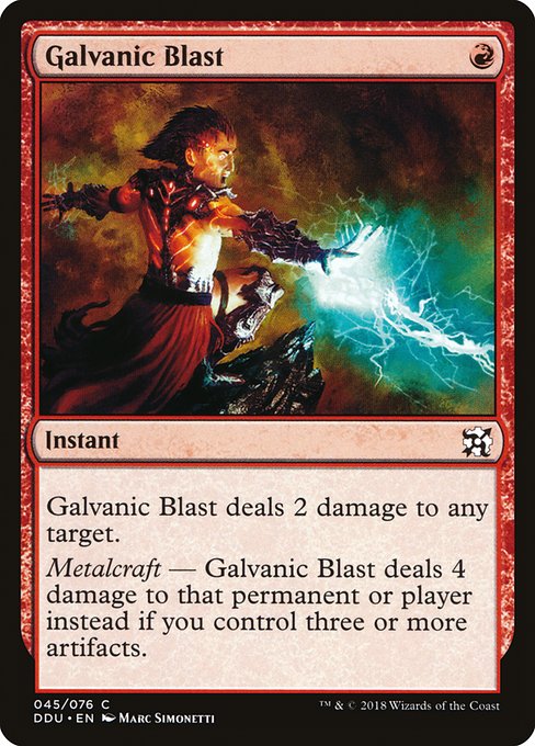 Galvanic Blast - Duel Decks: Elves vs. Inventors Common Card