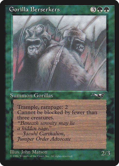 Gorilla Berserkers - Alliances Common Card