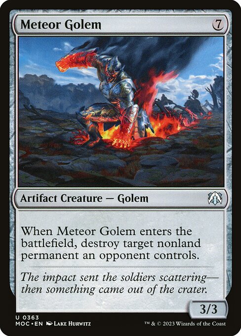 Meteor Golem - March of the Machine Commander Uncommon Card
