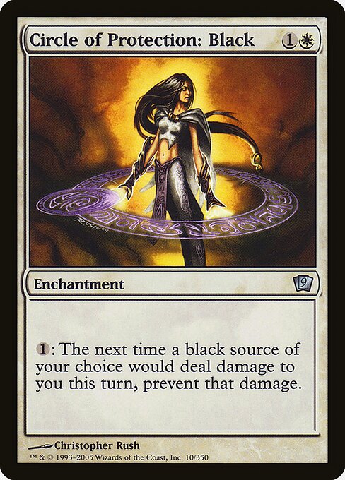 Circle of Protection: Black - Ninth Edition Uncommon Card