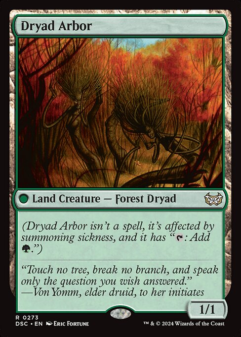 Dryad Arbor - Duskmourn: House of Horror Commander Rare Card