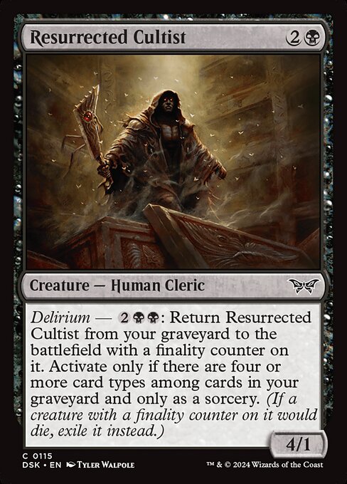Resurrected Cultist - Duskmourn: House of Horror Common Card