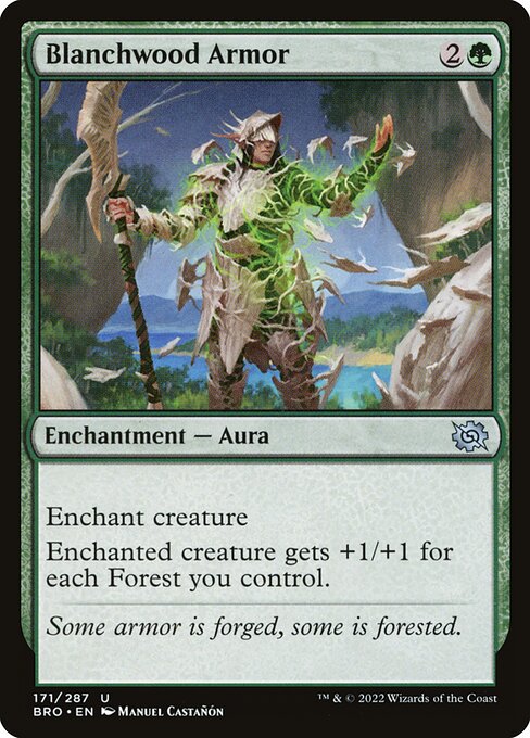 Blanchwood Armor - The Brothers' War Uncommon Card