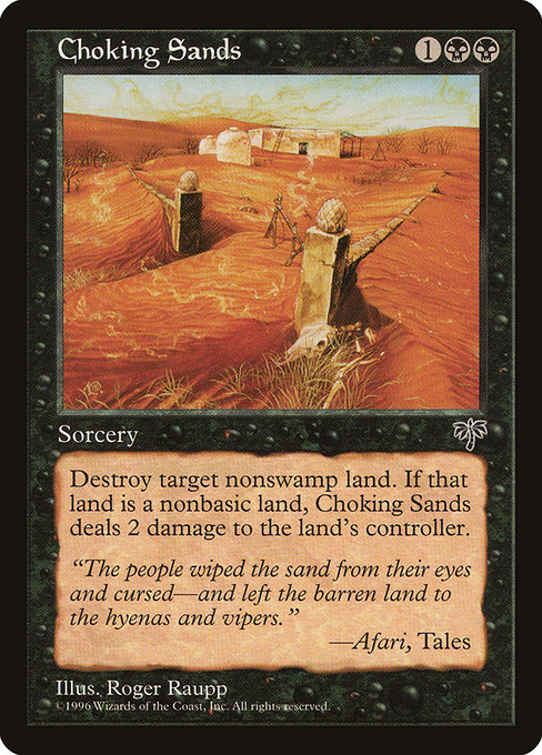 Choking Sands - Mirage Common Card