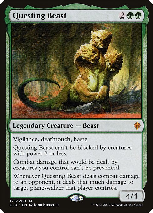 Questing Beast - Throne of Eldraine Mythic Card