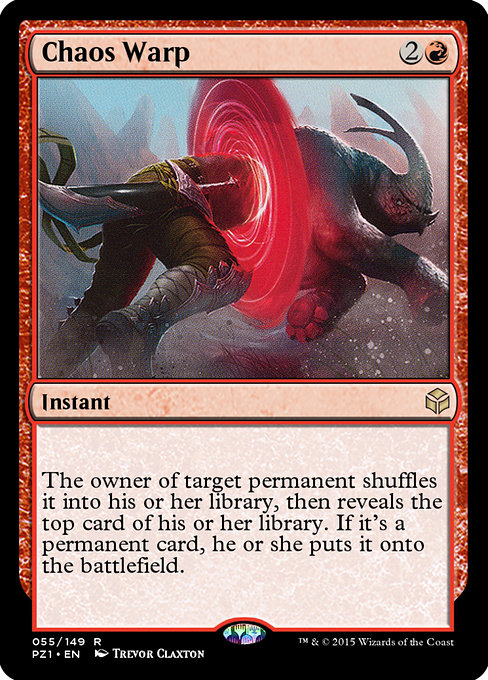 Chaos Warp - Legendary Cube Prize Pack Rare Card