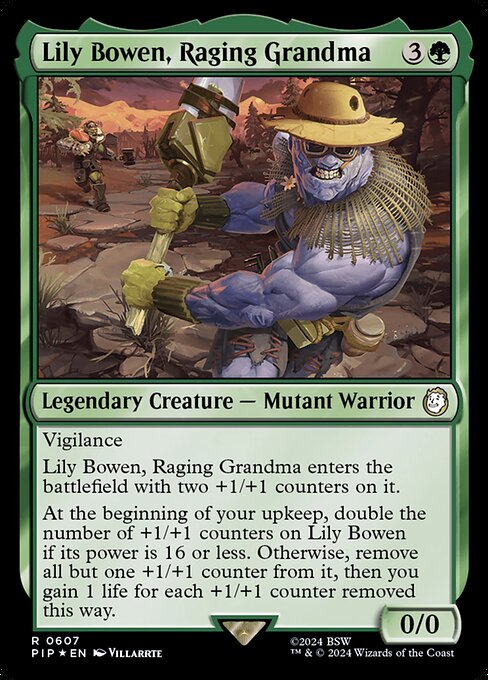 Lily Bowen, Raging Grandma - Fallout Rare Card