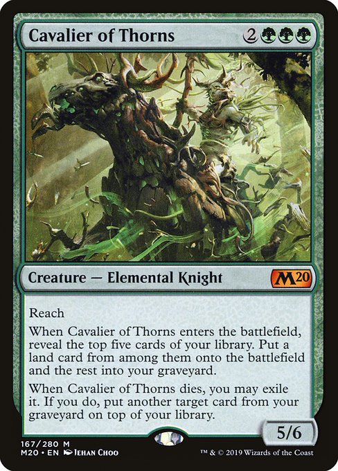 Cavalier of Thorns - Core Set 2020 Mythic Card