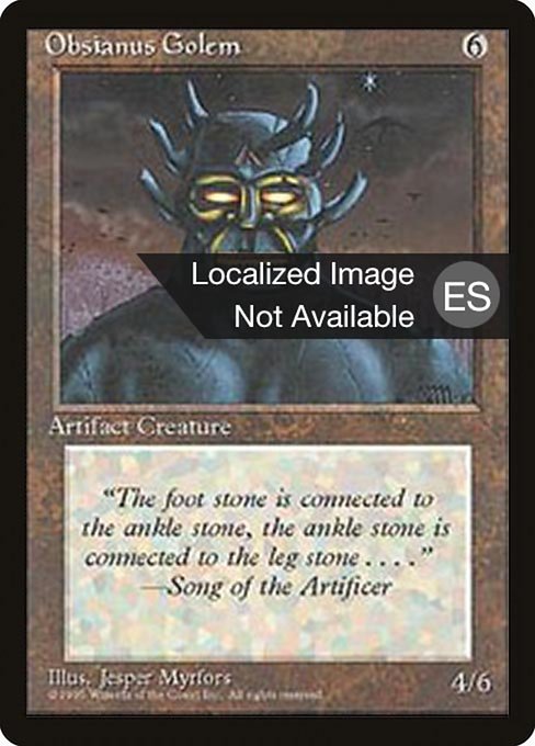 Obsianus Golem - Fourth Edition Foreign Black Border Uncommon Card