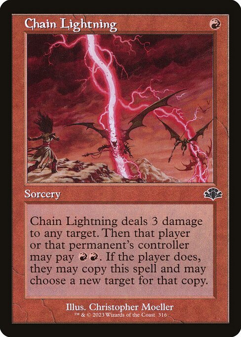 Chain Lightning - Dominaria Remastered Common Card