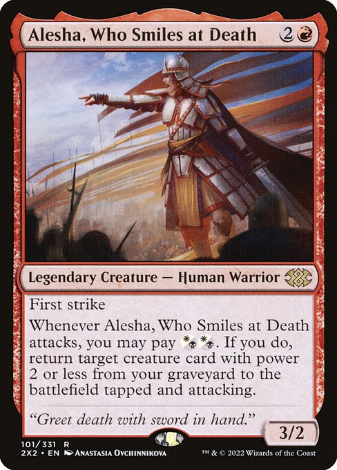 Alesha, Who Smiles at Death - Double Masters 2022 Rare Card