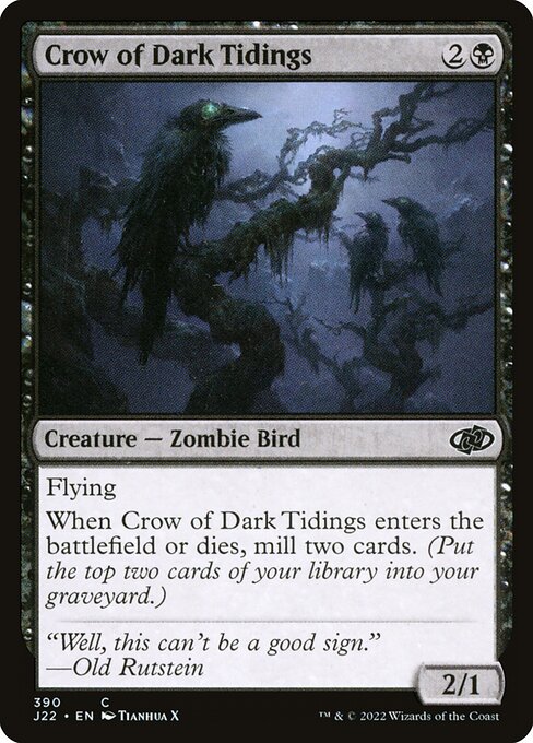 Crow of Dark Tidings - Jumpstart 2022 Common Card