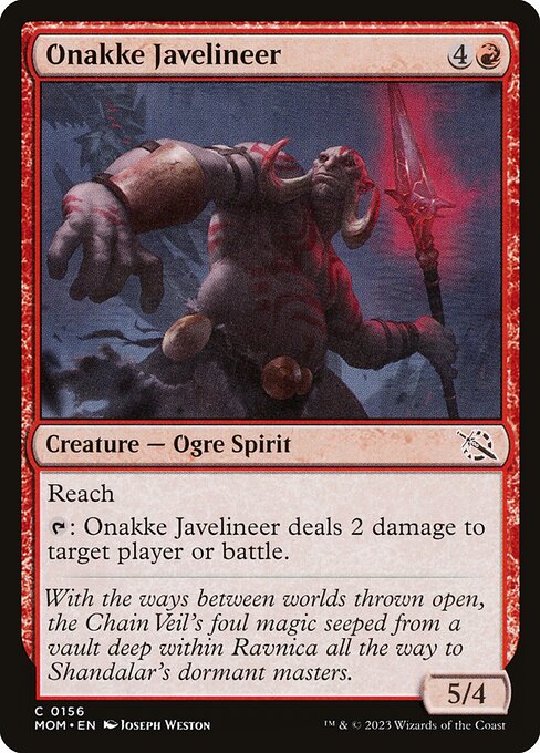 Onakke Javelineer - March of the Machine Common Card