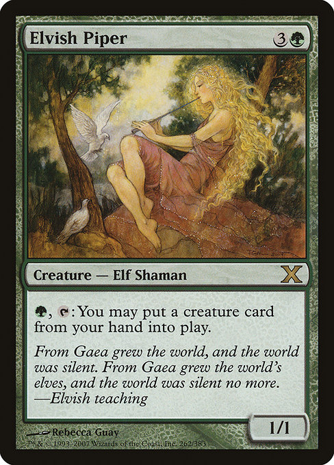 Elvish Piper - Tenth Edition Rare Card