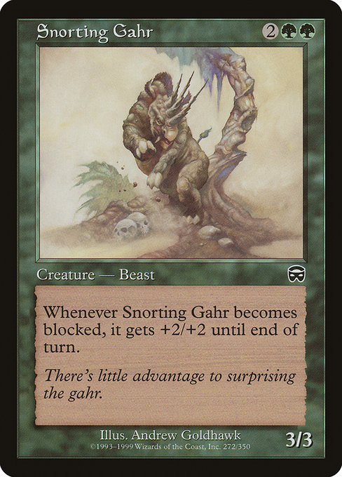 Snorting Gahr - Mercadian Masques Common Card