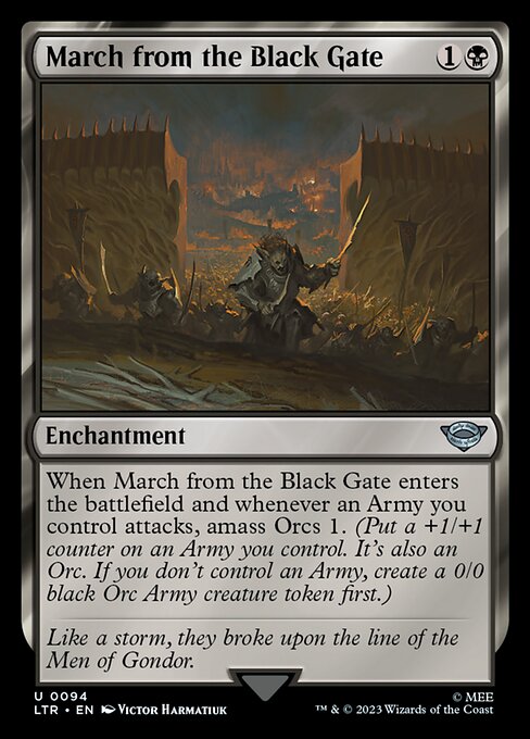March from the Black Gate - The Lord of the Rings: Tales of Middle-earth Uncommon Card