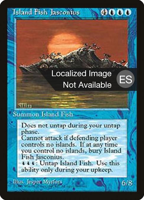 Island Fish Jasconius - Fourth Edition Foreign Black Border Rare Card