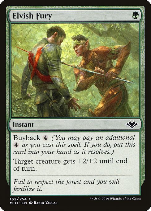 Elvish Fury - Modern Horizons Common Card