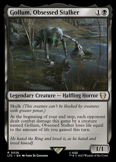 Gollum, Obsessed Stalker - Tales of Middle-earth Commander Rare Card
