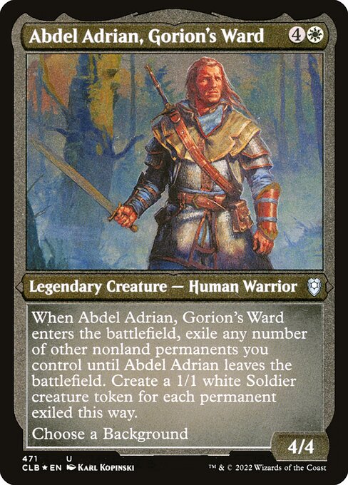 Abdel Adrian, Gorion's Ward - Commander Legends: Battle for Baldur's Gate Uncommon Card