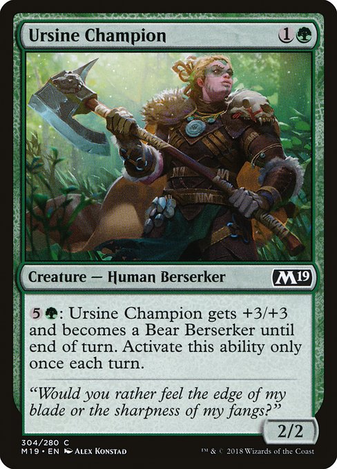 Ursine Champion - Core Set 2019 Common Card