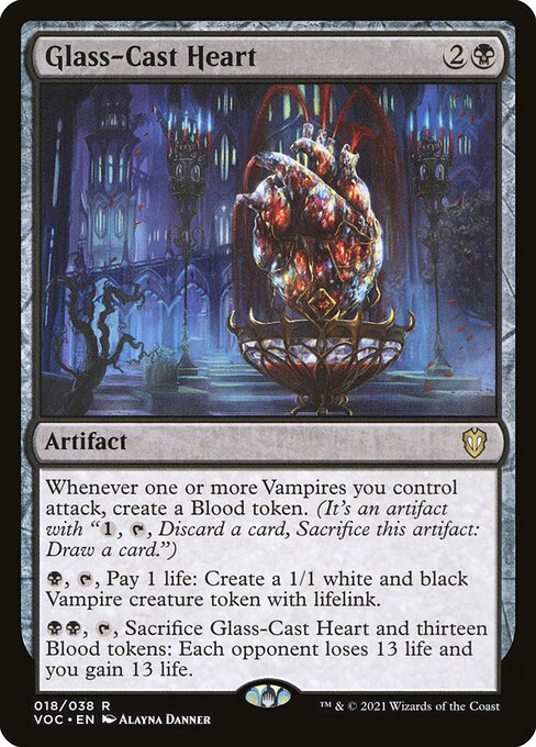 Glass-Cast Heart - Crimson Vow Commander Rare Card