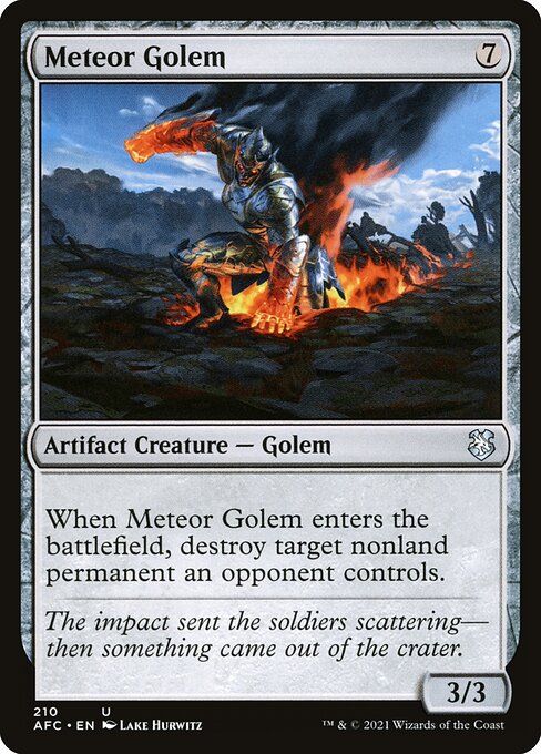 Meteor Golem - Forgotten Realms Commander Uncommon Card