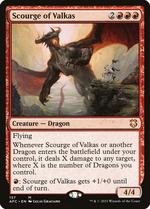 Scourge of Valkas - Forgotten Realms Commander Mythic Card