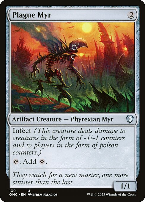 Plague Myr - Phyrexia: All Will Be One Commander Uncommon Card