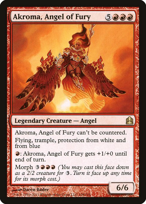 Akroma, Angel of Fury - Commander 2011 Rare Card